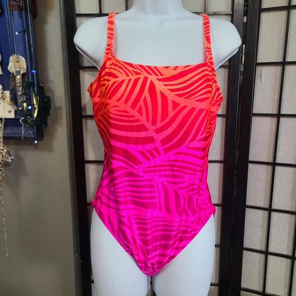 Kathy Ireland bright one piece swimsuit 14